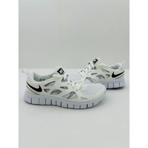 Nike Free Run 2 Running Shoes Youth 6.5Y White Black Excellent